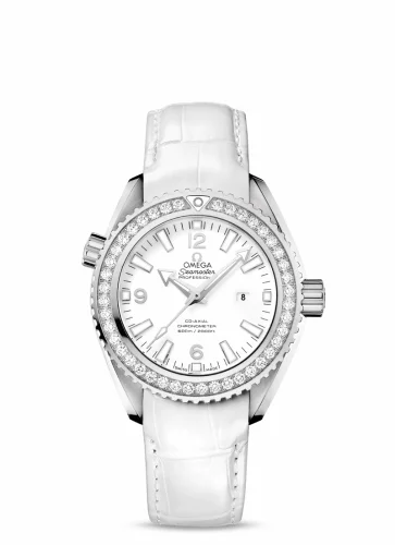 Omega Seamaster Planet Ocean 600M Co-Axial 37.5 Stainless Steel / Diamond / White / Alligator 232.18.38.20.04.001 (23218382004001)